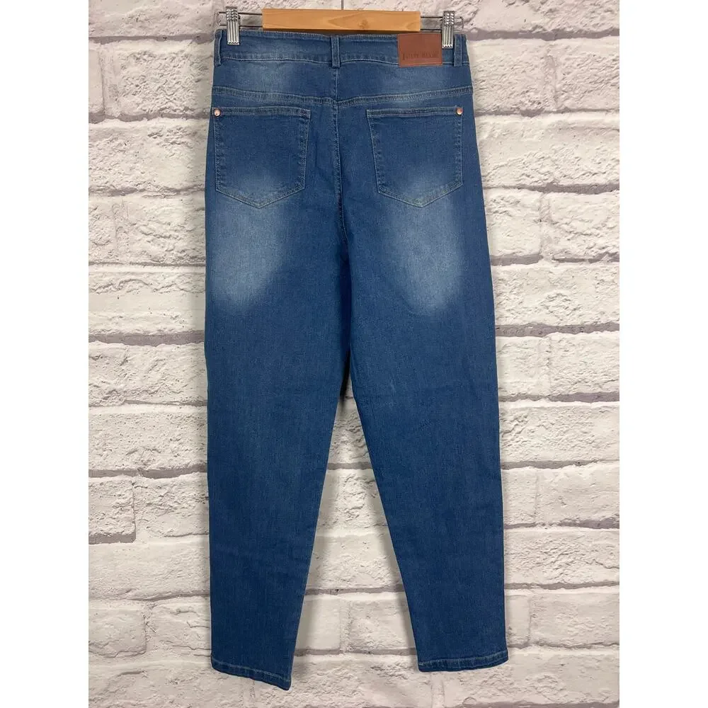 NWT Judy Blue Womens M Minimalist Staple Y2K High Waist Slim Stretch‎ Blue Jeans